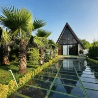 اجاره کلبه سویسی استخر روباز ابگرم چهارفصل جنگلی