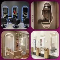 دکور آرایشگاه٪آینه صندلی٪سرشور٪تخت ترولی٪میز ناخن