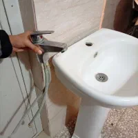 روشویی سفید و شیر اهرمی