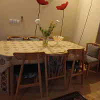 میز نهاری هشت نفره تمام چوب راش