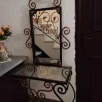 میز آرایش آهنی فرفورژه زیبا|بوفه، ویترین، کنسول|لاهیجان, لاشیدان|دیوار