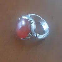 انگشتر عقیق یمن با رکاب نقره دست ساز