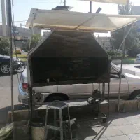 منقل کباب وجگر دوفن با دودکش