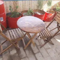 میز صندلی چوبی