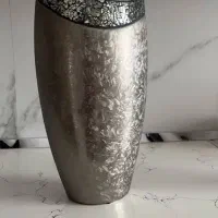 گلدان سرامیک نقره ای دسینی