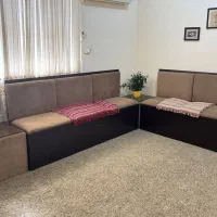مبلمان L با چوب mdf درجه یک روکش پارچ