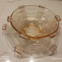 سرویس کریستال قدیمی صورتی