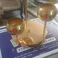 جاشمعی سه تایی طلایی براق