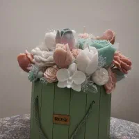 گل شمع دسته گل ماندگار