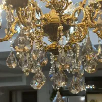 لوستر ۶ شعله ۱۲ شاخه تمام برنز|لوستر و چراغ آویز|پردیس, فاز ۸|دیوار