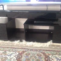 میزتلویزیون چوبی وشیشه ای