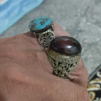 انگشتر نقره فیروزه و یاقوت|جواهرات|زابل, |دیوار