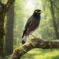 مینا سخنگو خوشگل خاص و کمیاب|پرنده|مشهد, بهاران|دیوار