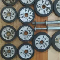 دمبل متغیر با وزنه چدنی دور لاستیک|تجهیزات ورزشی|مشهد, هفت تیر (آب و برق)|دیوار