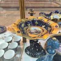دکوری ظرف  سورمه ای سرمه ای طلاکوب تزیینی ویترینی|صنایع دستی و سایر لوازم تزئینی|تهران, آهنگ|دیوار