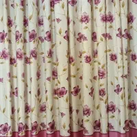 پرده اتاق خواب گلدار سالم