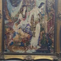 تابلو فرش ابریشم دست بافت|تابلو فرش|آمل, |دیوار