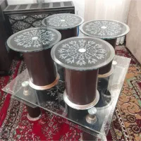 میز عسلی شیشه ای