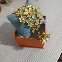 دستبند النگویی و انگشتر طرح طلا|بدلیجات|شیراز, جوادیه|دیوار