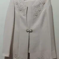 کت و شلوار زنانه نو مجلسی کرم رنگ