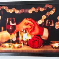 قاب تابلو زیبا چراغ دار باطری میخوره برق وصل میشه