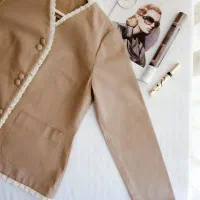 کت کتان نوار قلاب بافی|لباس|رشت, گلباغ نماز|دیوار