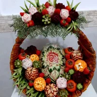 میوه آرایی وحکاکی هنداونه شب یلدا