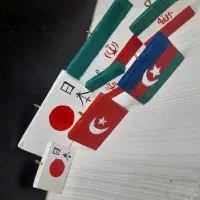 جاکلیدی و آویز ماشین ...پرچم های چوبی