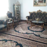 مبل هفت نفره همراه با عسلی در حد نو|مبلمان خانگی و میز عسلی|نهاوند, |دیوار