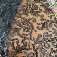 پارچه توری منچ و پولک دوزی