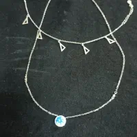 گردنبند شیک تو‌باز خارجی دستبند شیک نقره