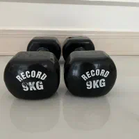 دمبل (رکورد) ۹کیلویی مجموعا۱۸کیلو