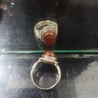 انگشتر نقره باباقوری دوچشم