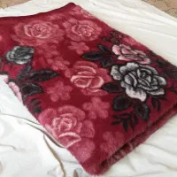 انواع پتو گلدار پلی استر قرمز آبی سبز یکنفره سنگین