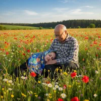 تابلو نقاشی در کنار عزیزان آسمانی