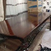 میز ناهار خوری ۸ نفر منبت کاری شده کاملا سالم|میز و صندلی غذاخوری|تهران, قصر فیروزه ۱|دیوار