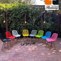 صندلی فایبر پایه چوبی باران/ضد آب/پایه پلیمری|میز و صندلی غذاخوری|اصفهان, بابوکان جنوبی|دیوار
