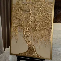 تابلو دکوراتیو نقاشی مدرن برجسته کار دست مدرن نقره