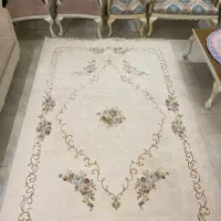 یک جفت فرش سفید ترک مینیمال