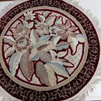 فرش گردفرش حال آشپزخانه وکناره وپادری خوشرنگ ونگار