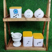 استند پاسماوری اپن چوبی دوطبقه ای