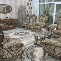 مبل و نهار خوری سلطنتی چوب استیل اصل|مبلمان خانگی و میز عسلی|کرمانشاه, |دیوار