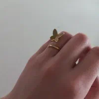 انگشتر پروانه  رنگ ثابت  فری سایز