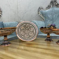 ظروف مسی قلم کاری|ظروف سرو و پذیرایی|تهران, تختی|دیوار