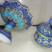 ظروف مسی با میناکاری اصفهان|صنایع دستی و سایر لوازم تزئینی|قم, هفت تیر|دیوار