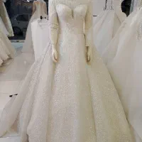 لباس عروس مدل عربی یقه ۳سانت