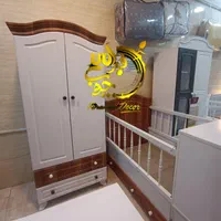 سیسمونی*سرویس تخت خواب نوزاد۲منظوره مدل*پورشه|تخت و سرویس خواب|رشت, استقامت ۲|دیوار