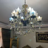 لوستر برنزی ۶ شاخه ۳ عدد