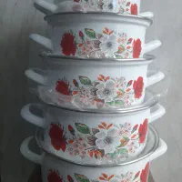 سرویس قابلمه ۵ سایزی لعابی نو و آکبند