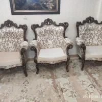 مبلمان کلاسیک ۹ نفره چوب راش  با کاور کامل مبل|مبلمان خانگی و میز عسلی|تهران, یاخجی آباد|دیوار